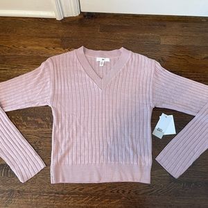 BP. pink long sleeve v-neck top